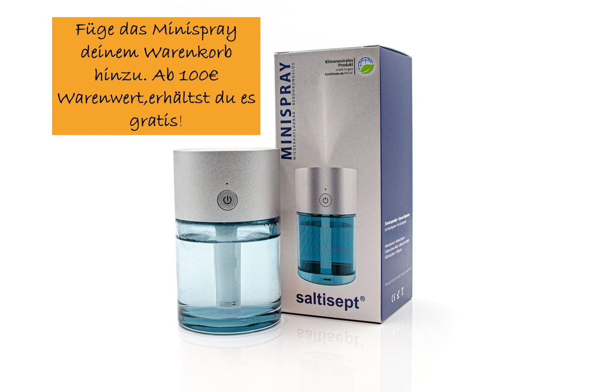 Saltisept Minispray - Design - Sensorspender zur Hauthygiene Color blue