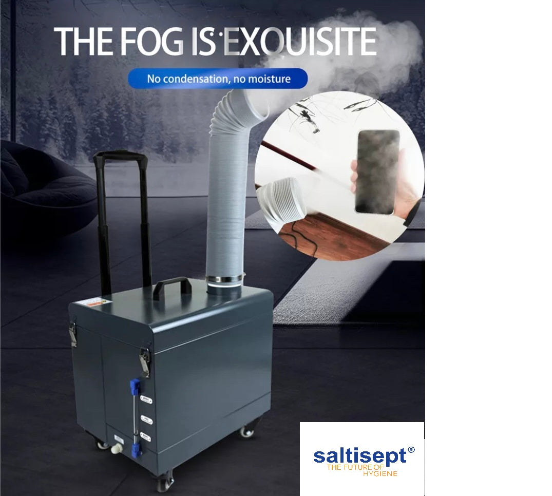 Nebeldusche im Fokus: Vernebelungsmaschine von Saltisept